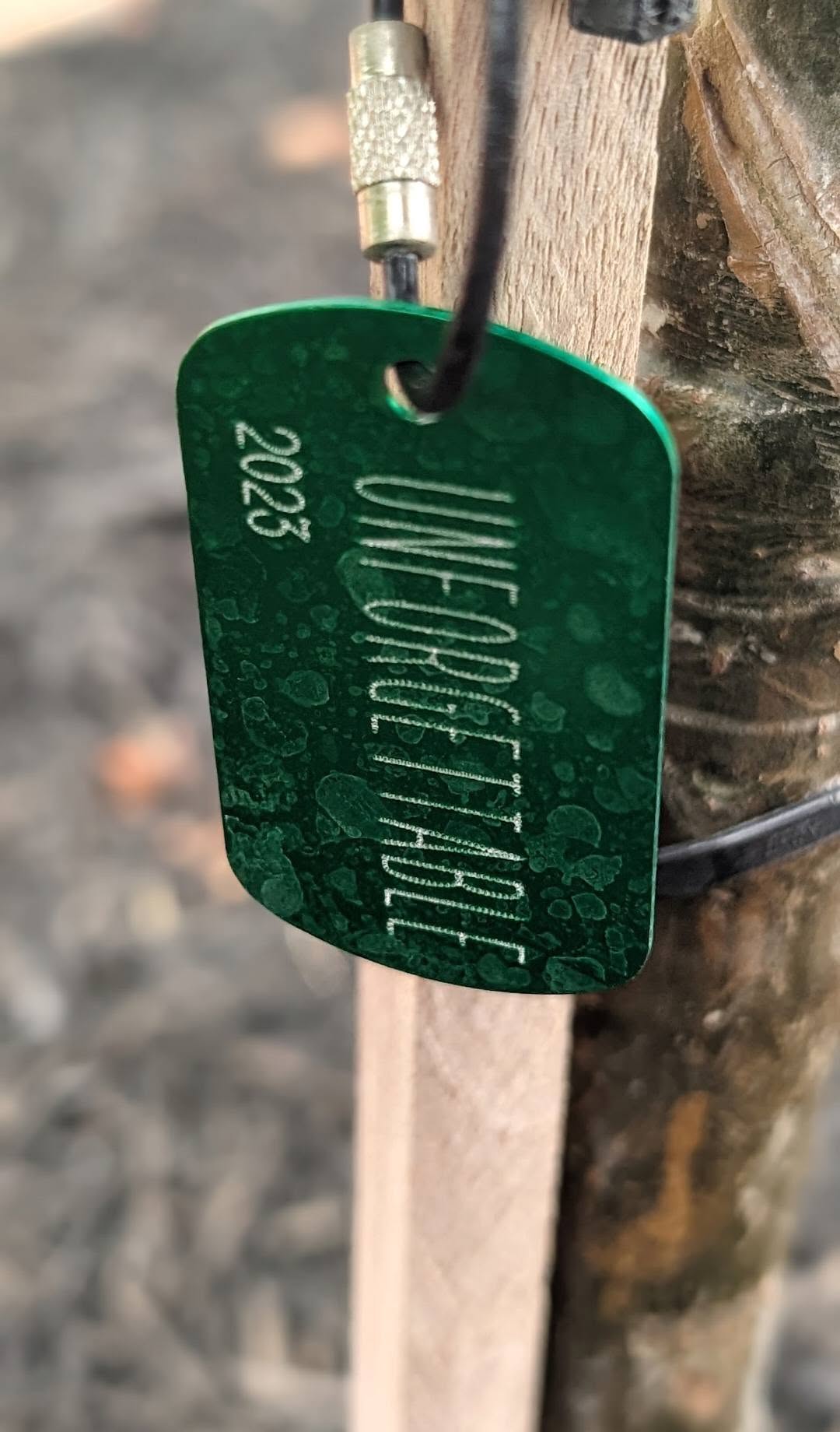 Green Unforgettable cultivar label dated 2023